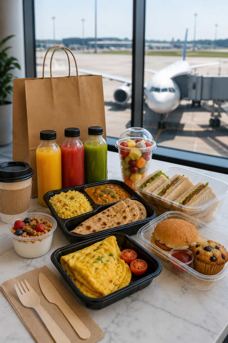 Healthy breakfast meal service by Pumpkin Yatri Meals for airport travel