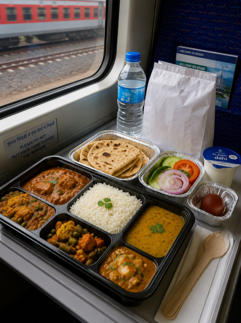 Packed fresh travel meal by Pumpkin Yatri Meals for journeys
