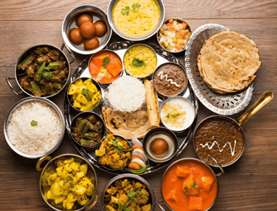 Fresh Jain food thali with hygienic meals by Pumpkin Yatri Meals